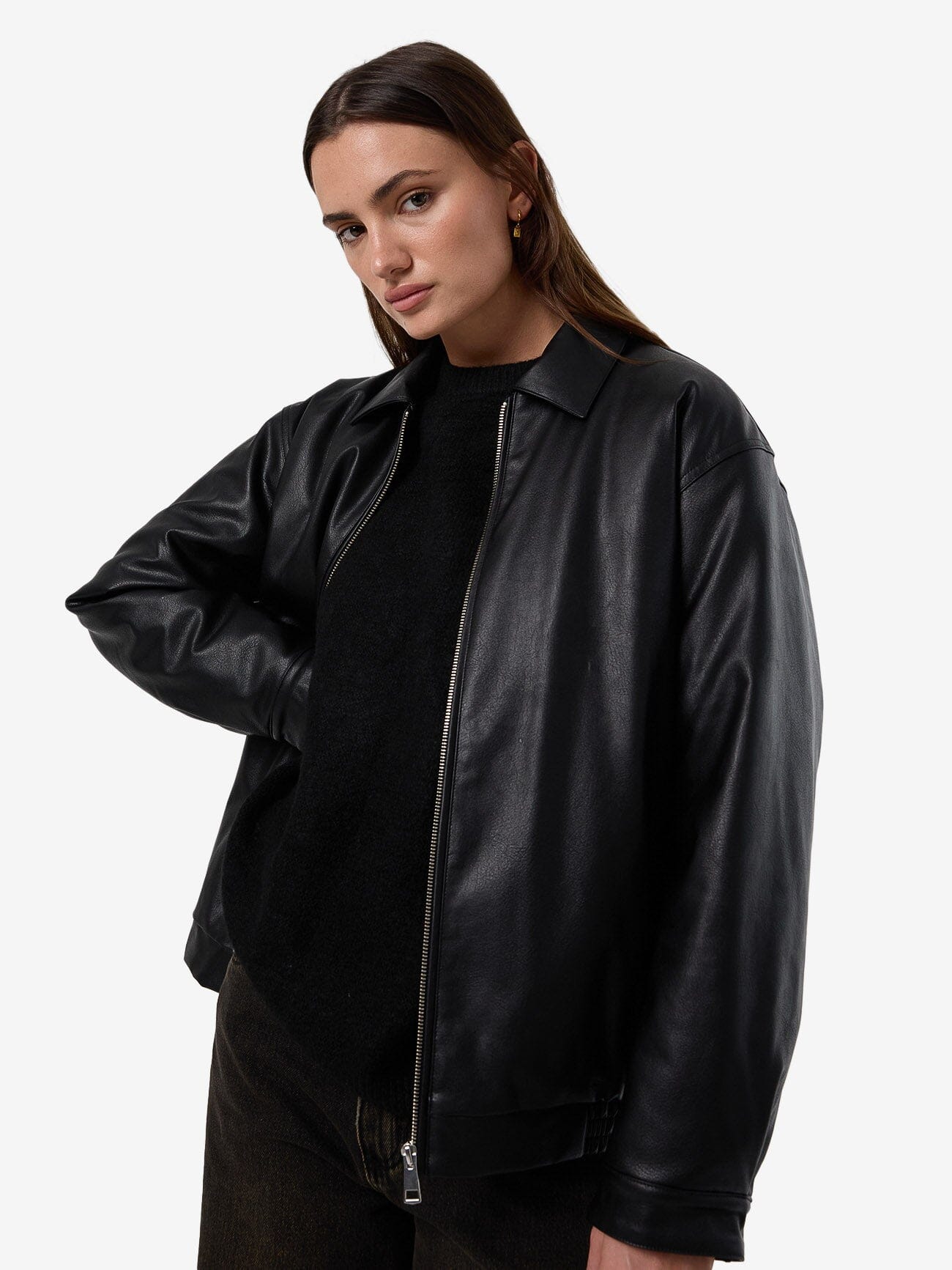 Miles Leather Jacket - Black 4