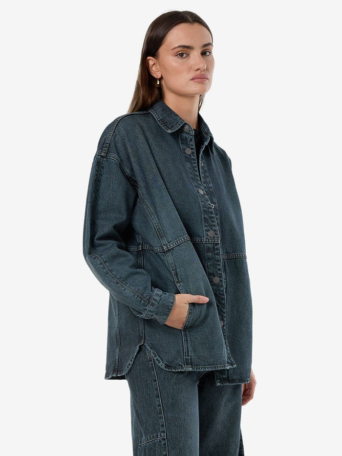 Spencer Denim Overshirt - Metal Blue 4