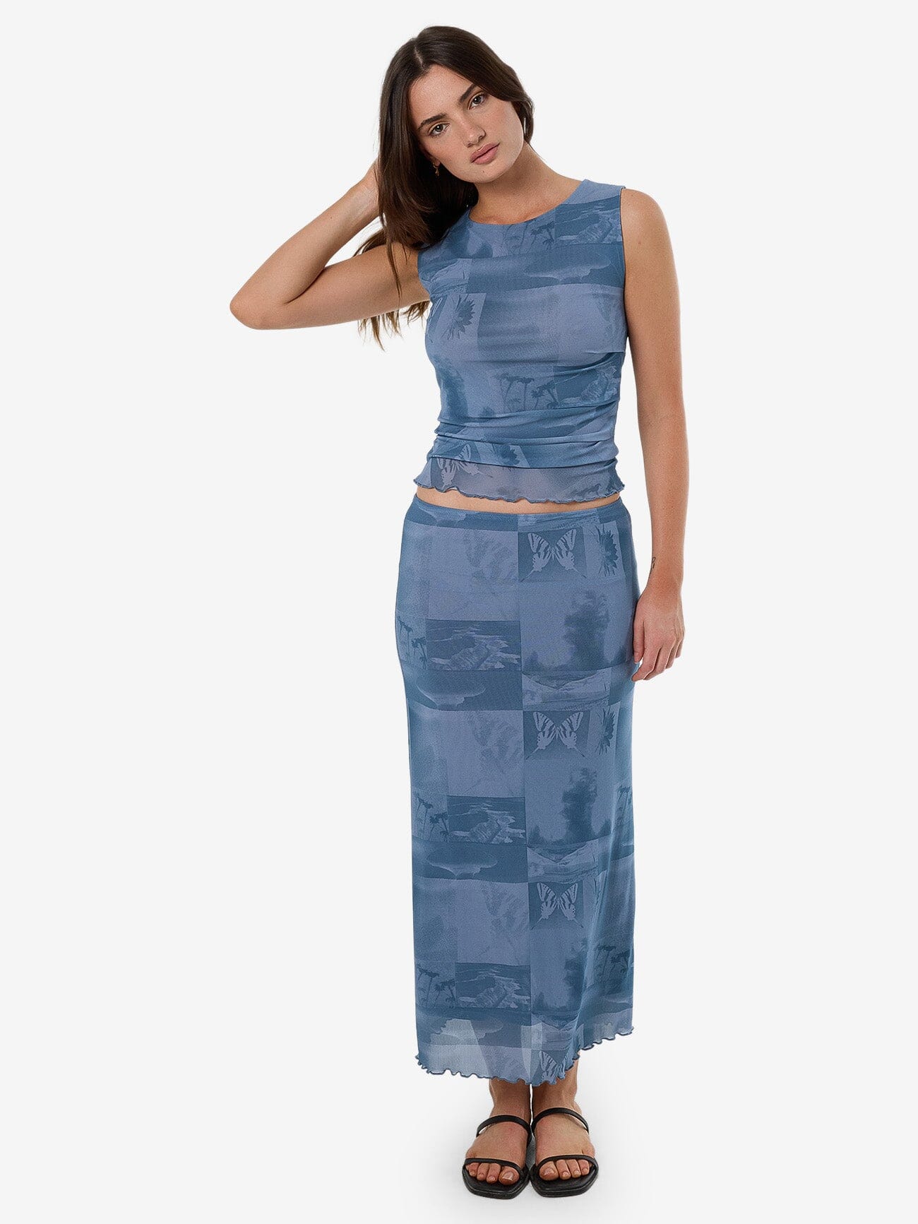 Eclipse Haze Mesh Tank - Storm Blue 4
