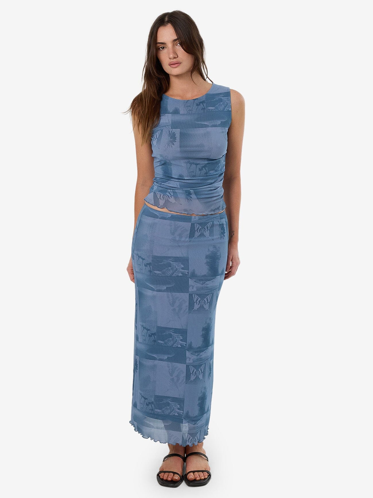 Eclipse Haze Mesh Tank - Storm Blue 4