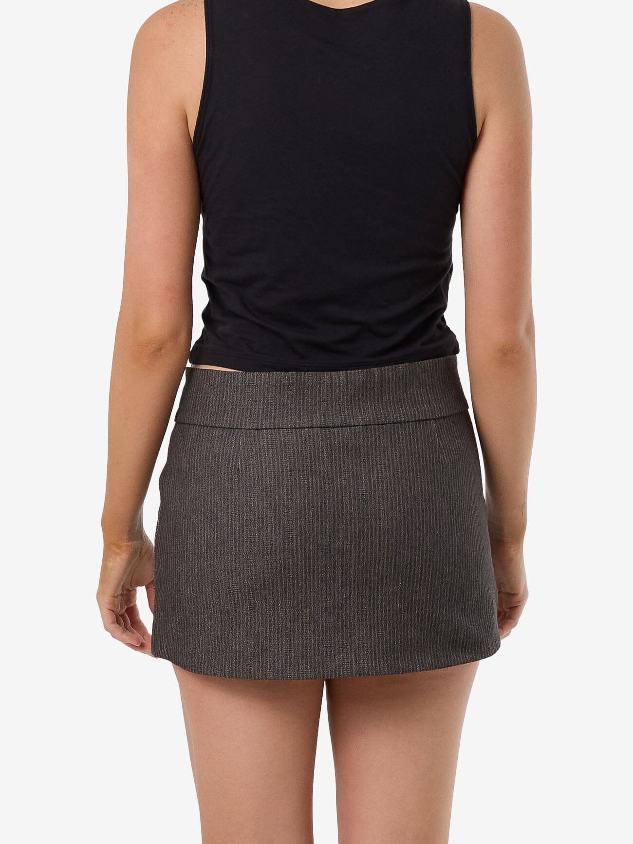 Ritual Stripe Mini Skirt - Carbon 4