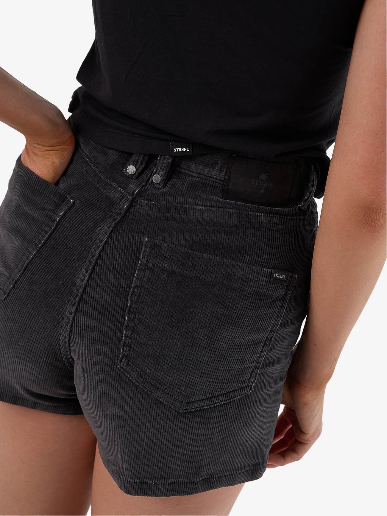 Erica Cord Short - Dark Charcoal 4