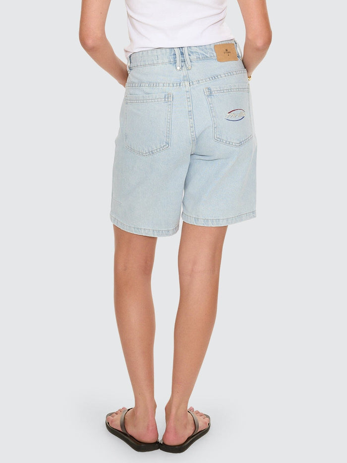 Reagan Fortune Favours Slouch Short - Shadow Blue