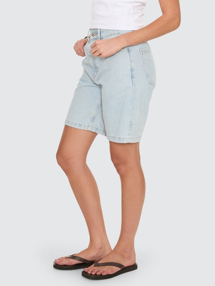 Reagan Fortune Favours Slouch Short - Shadow Blue
