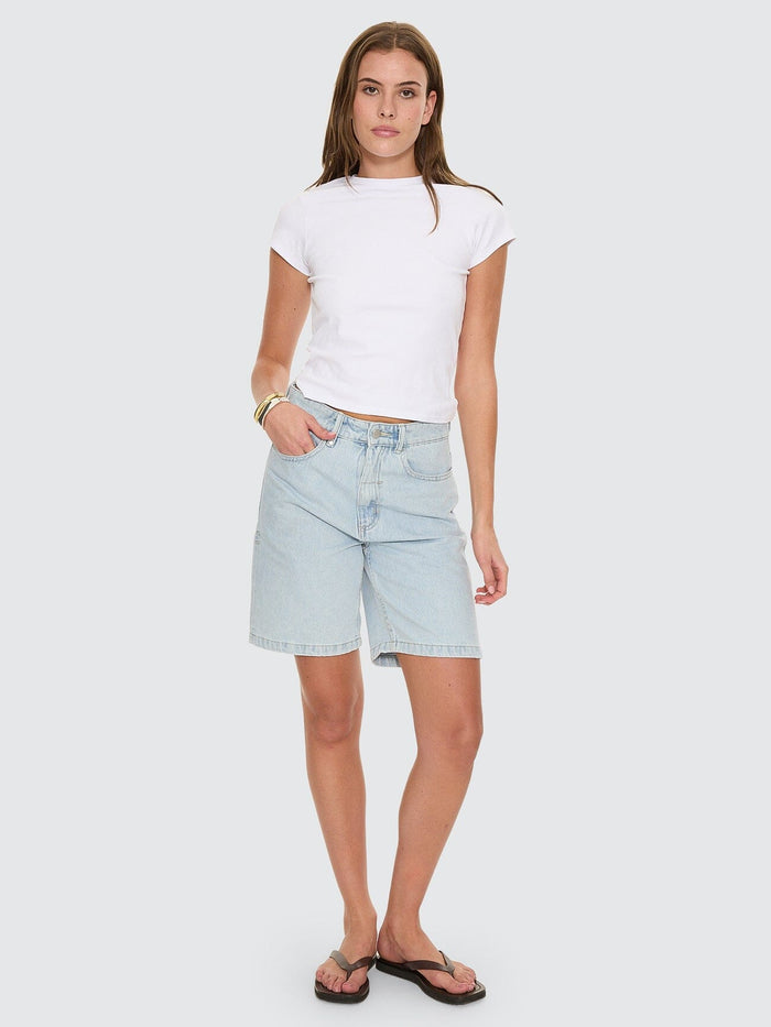 Reagan Fortune Favours Slouch Short - Shadow Blue