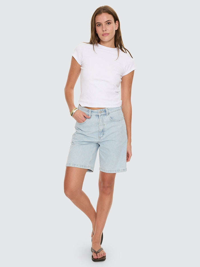 Reagan Fortune Favours Slouch Short - Shadow Blue