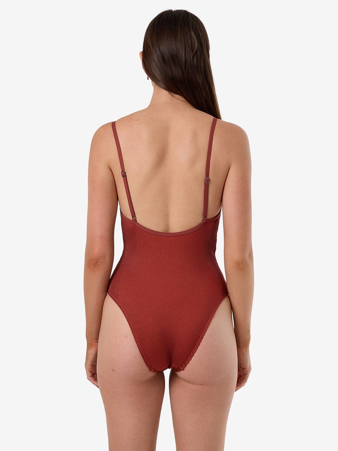 Alba Rib Plunge One Piece - Harissa 4