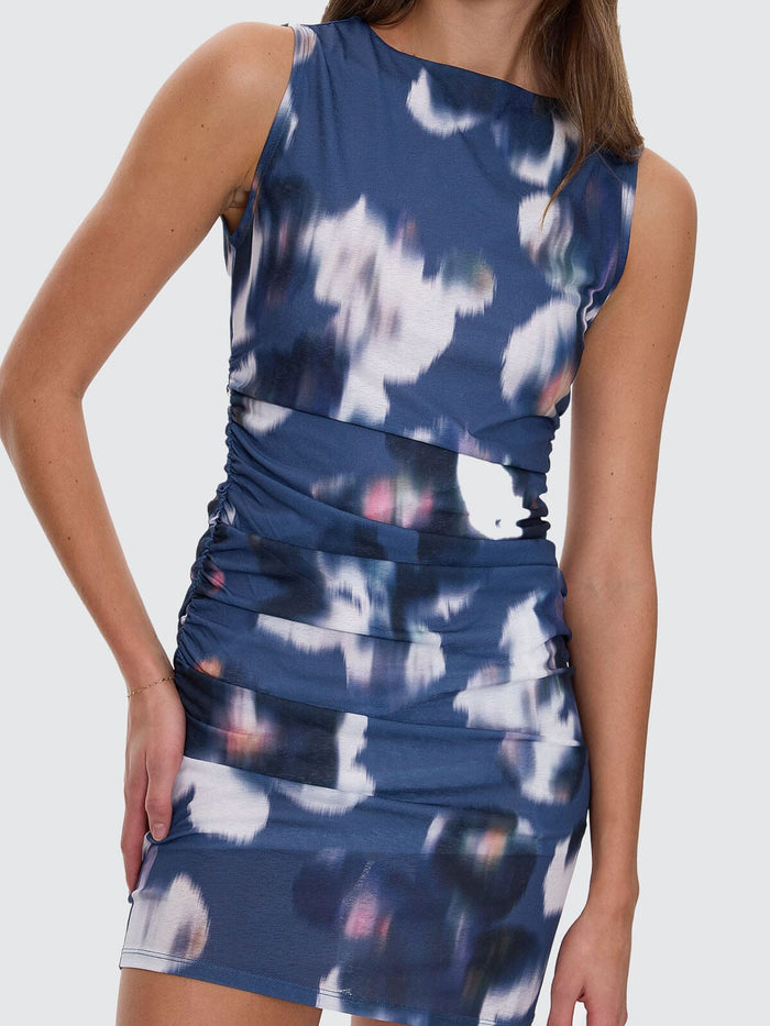 Cyber Bloom Mini Dress - Purple Ash 4