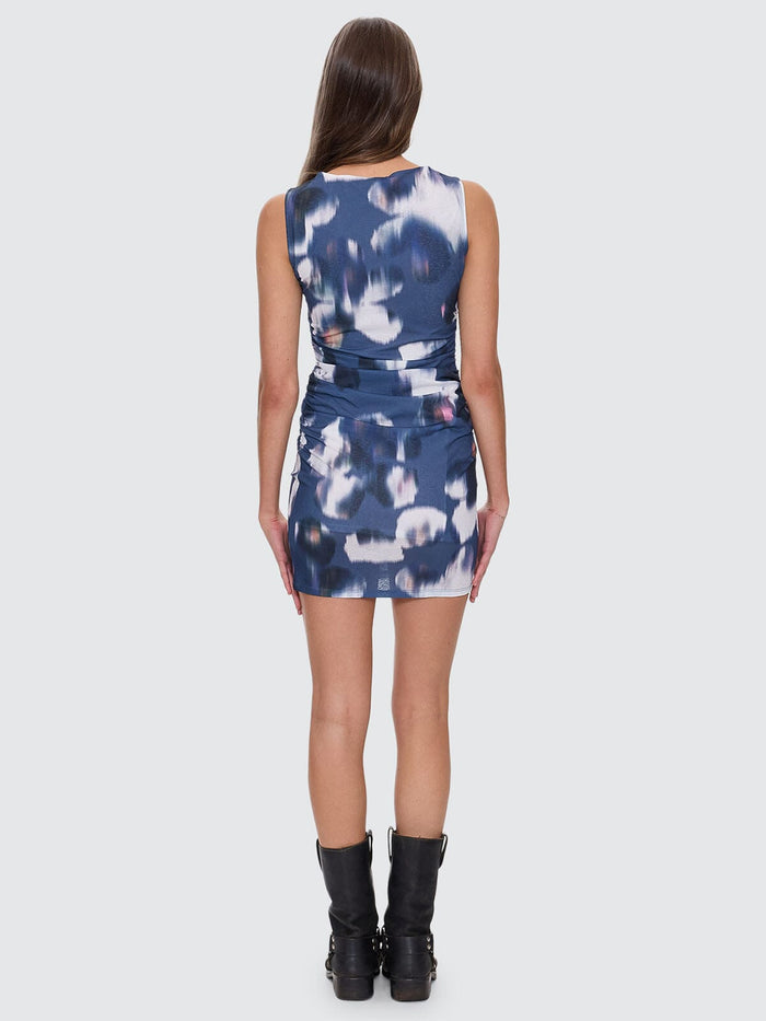 Cyber Bloom Mini Dress - Purple Ash 4