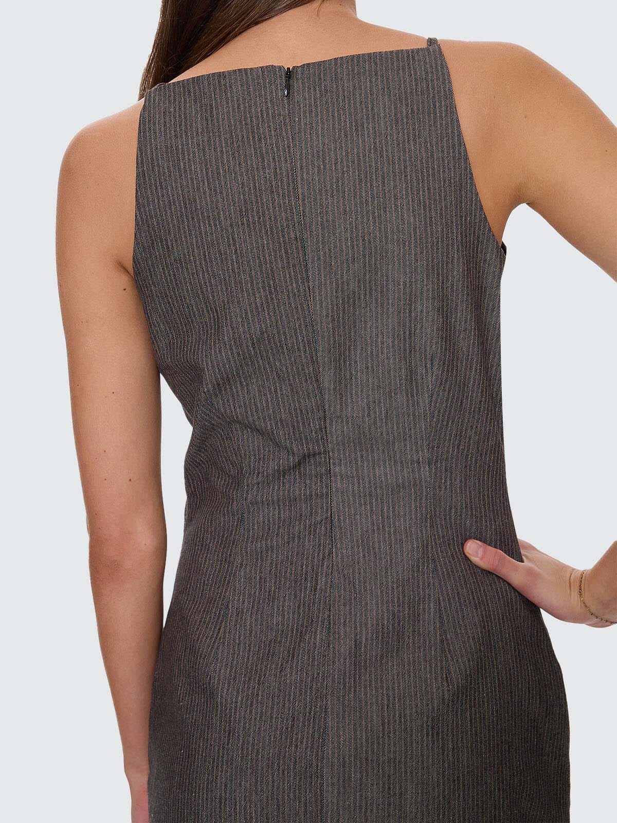 Ritual Stripe Mini Dress - Carbon