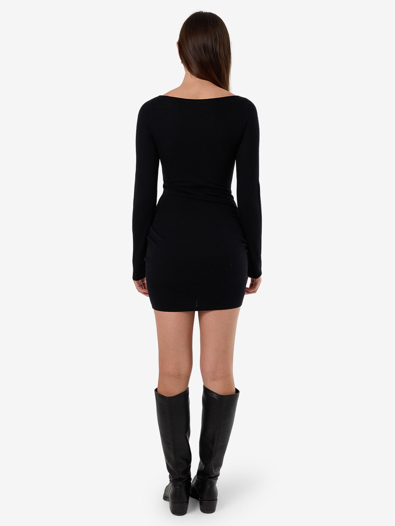 Rosetta Knit Mini Dress - Black 4