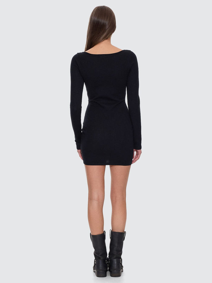 Rosetta Knit Mini Dress - Black 4
