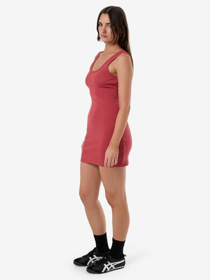 Tammy Rib Mini Dress - Redwood 4