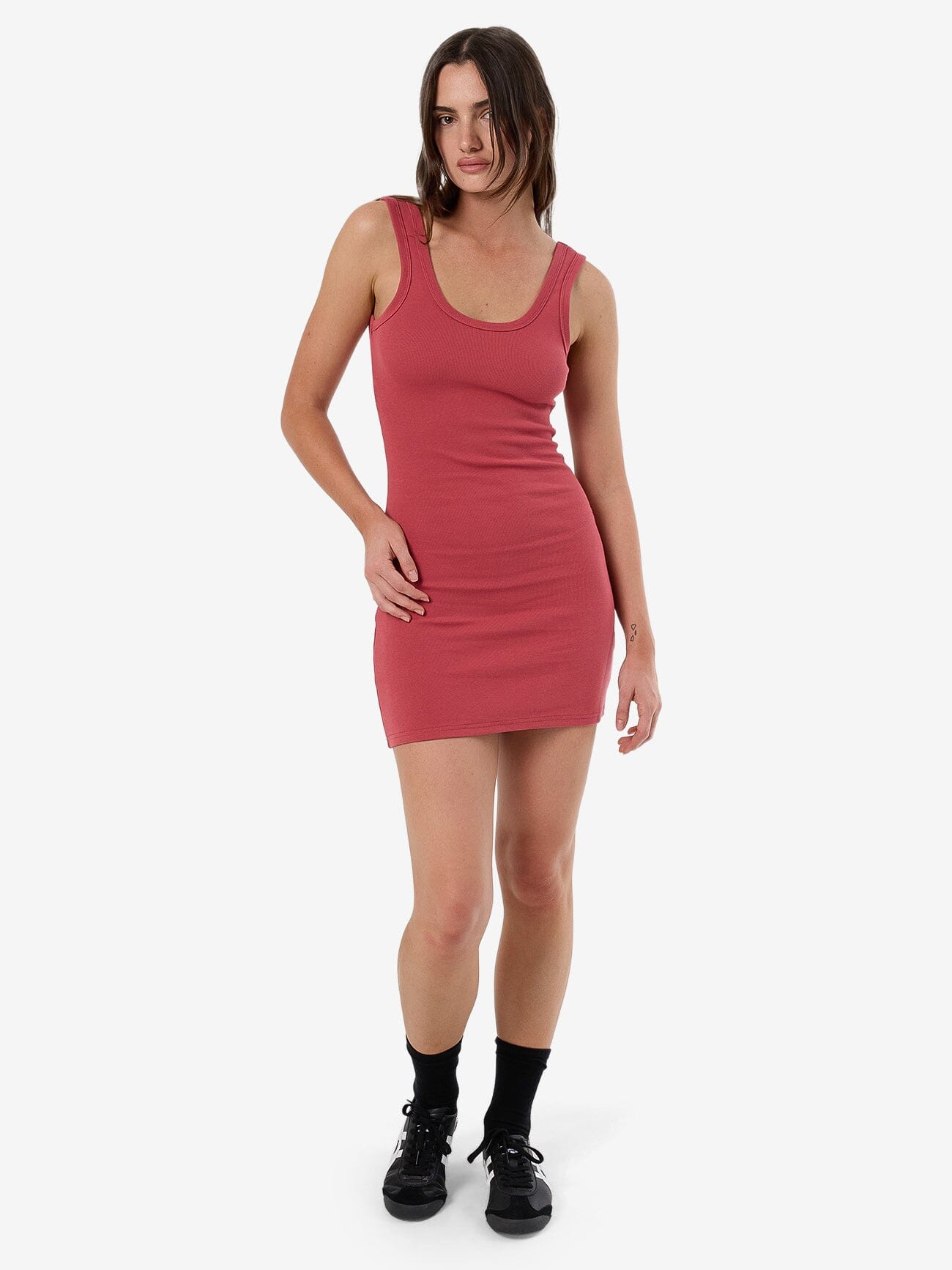 Tammy Rib Mini Dress - Redwood 4