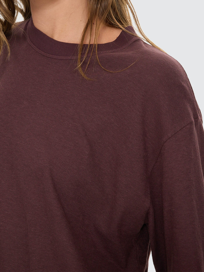 Hemp Square Tee - Aubergine 4