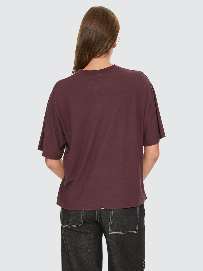 Hemp Square Tee - Aubergine 4