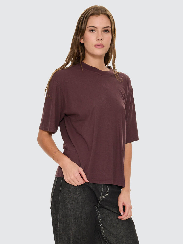 Hemp Square Tee - Aubergine 4