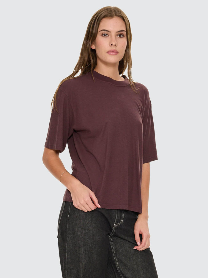 Hemp Square Tee - Aubergine 4