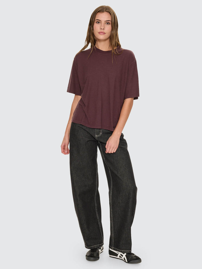 Hemp Square Tee - Aubergine 4