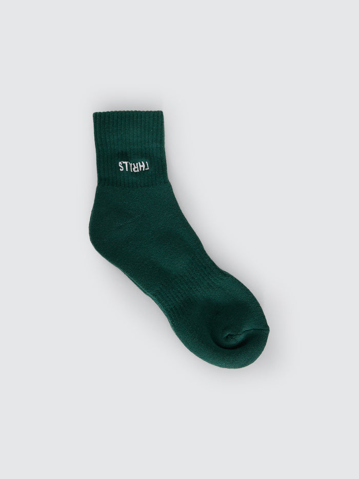 Minimal Thrills 3 Pack Sock - Varsity Green - White - Buttercream