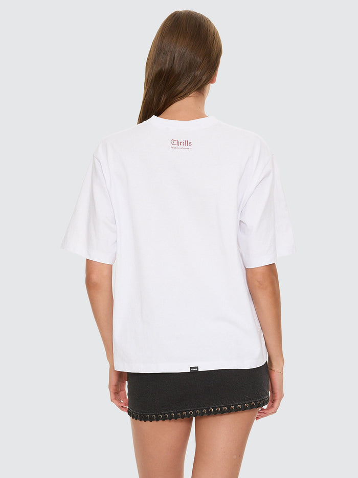 Nightbloom Square Tee - White