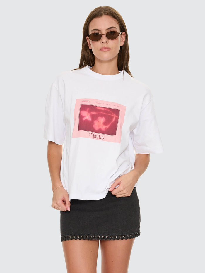 Nightbloom Square Tee - White