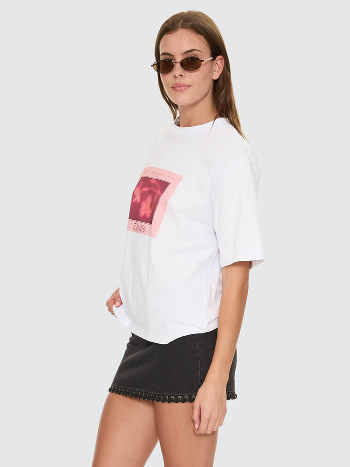Nightbloom Square Tee - White