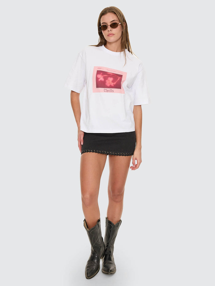 Nightbloom Square Tee - White