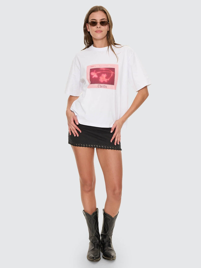 Nightbloom Square Tee - White