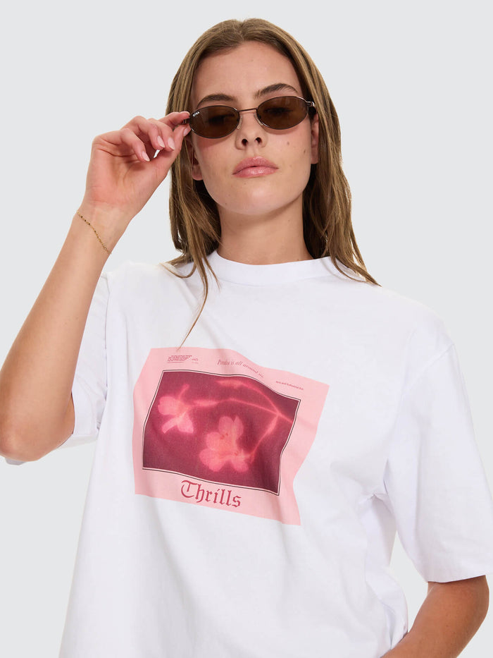 Nightbloom Square Tee - White
