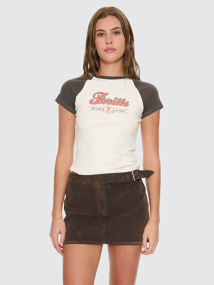 Make Em Tough Raglan Club Tee - Dirty White 4