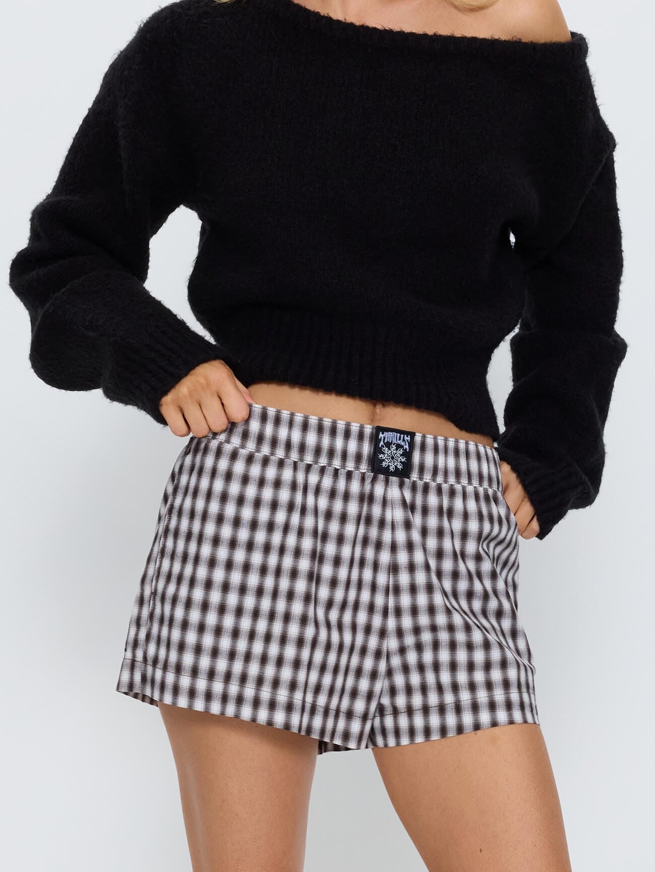 Oslo Cold Shoulder Knit Sweater - Black 4