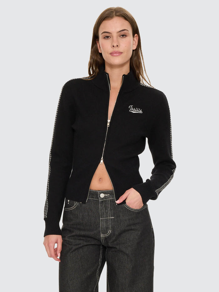 Final Call Zip Knit Sweater - Black 4