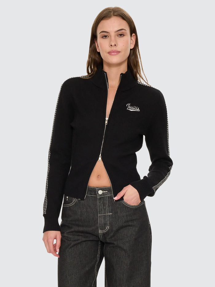 Final Call Zip Knit Sweater - Black 4
