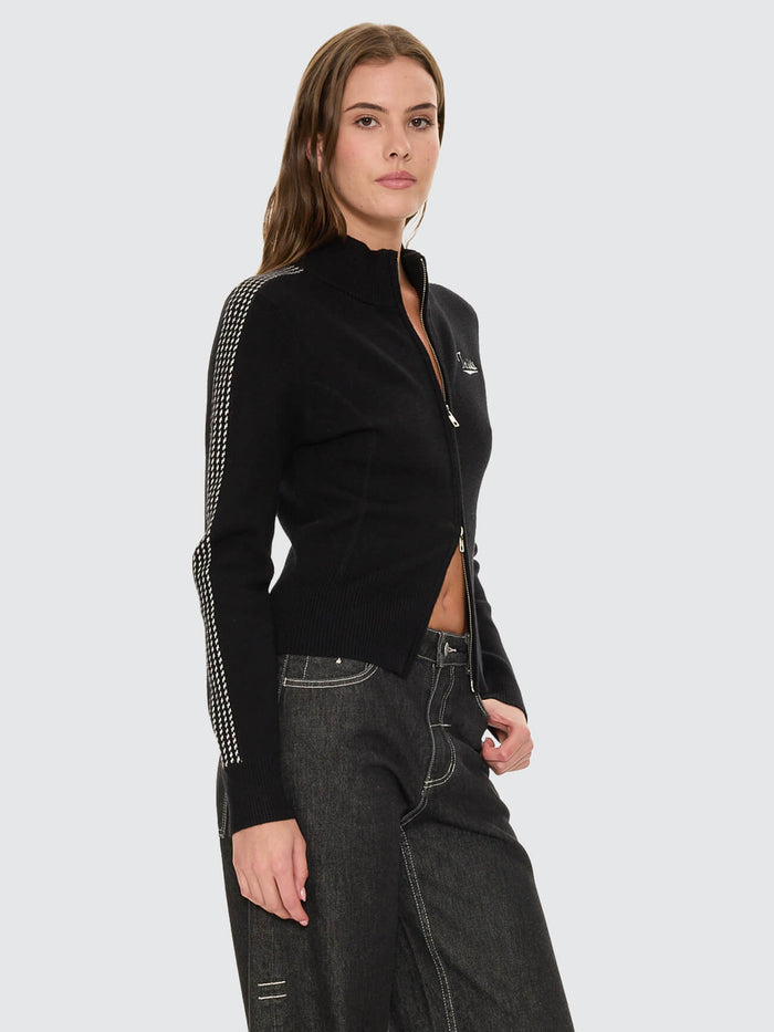 Final Call Zip Knit Sweater - Black 4
