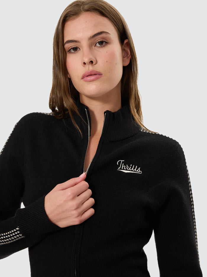 Final Call Zip Knit Sweater - Black 4