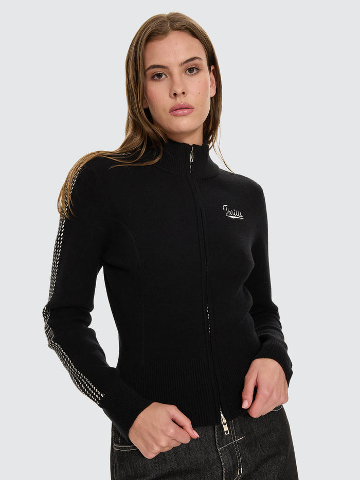 Final Call Zip Knit Sweater - Black 4