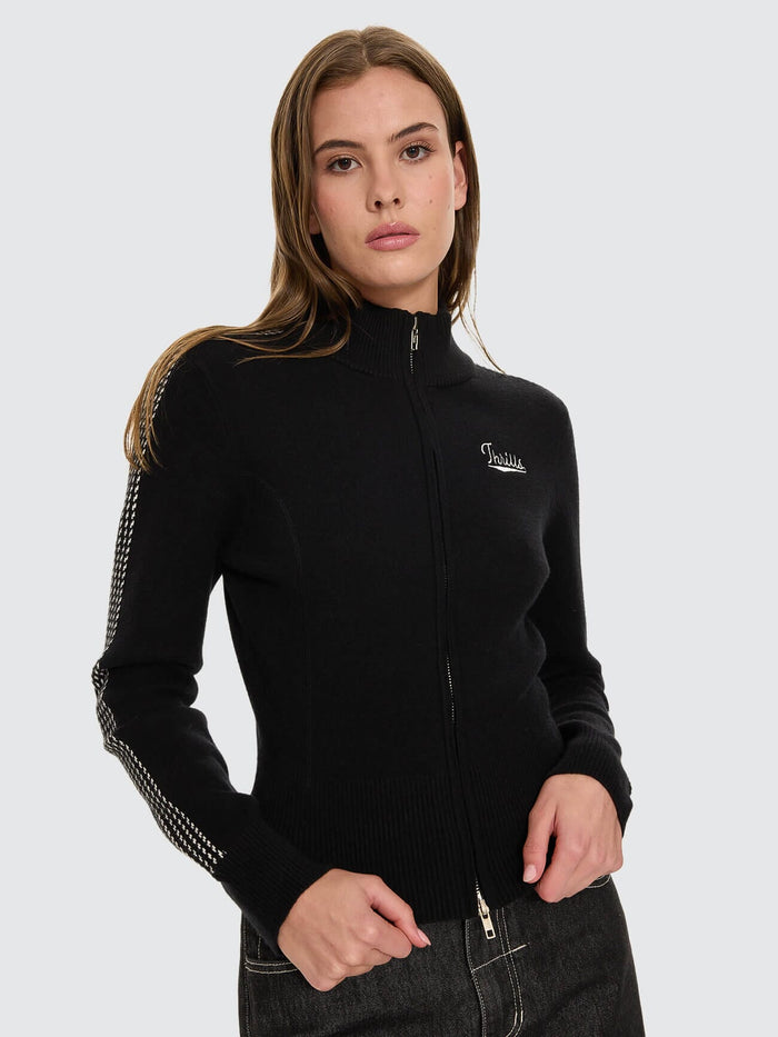 Final Call Zip Knit Sweater - Black 4
