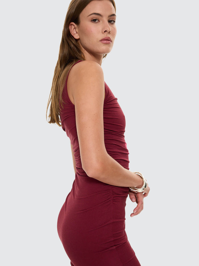 Nightbloom Mini Dress - Garnet Orchid