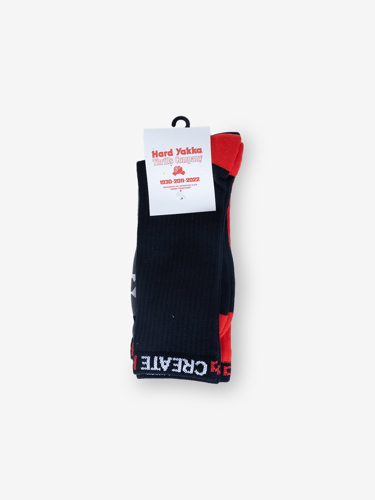 HYC 3 Pack Socks - Black/Red/Scrubs Green