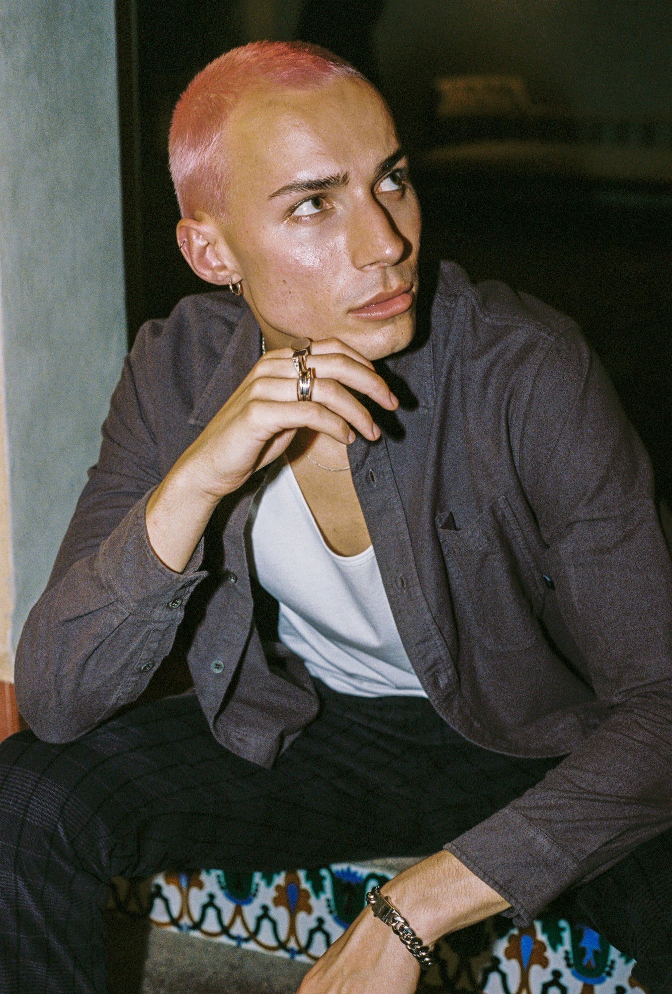 Ops Oversized Long Sleeve Flannel Shirt - Plum