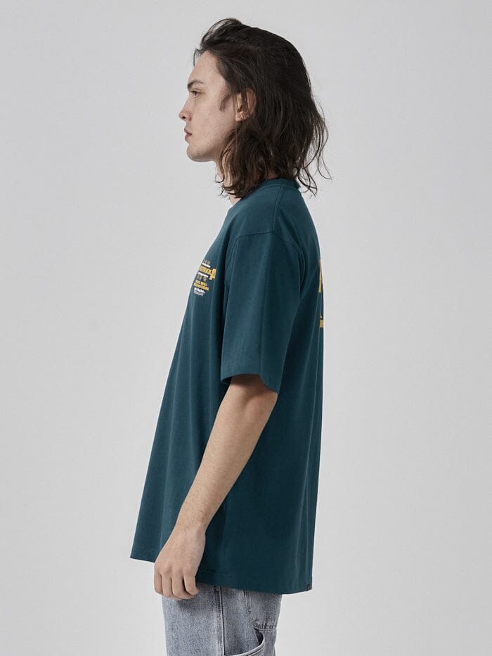 Hard Yakka x Thrills Works Well Oversize Merch Fit Tee - Yakka Green
