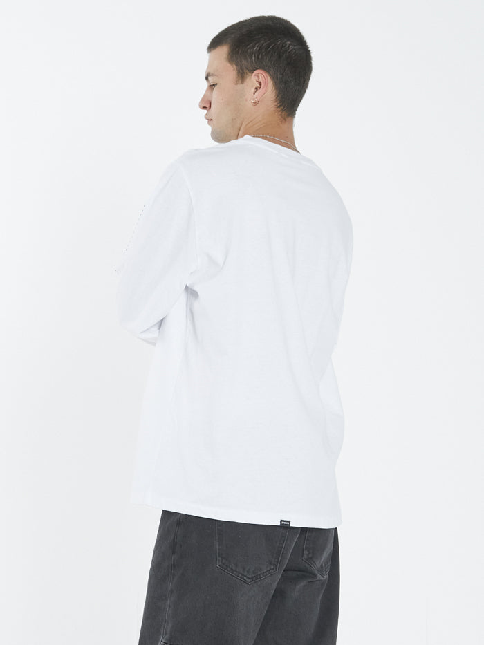 Speed Metal Merch Fit Long Sleeve Tee - White