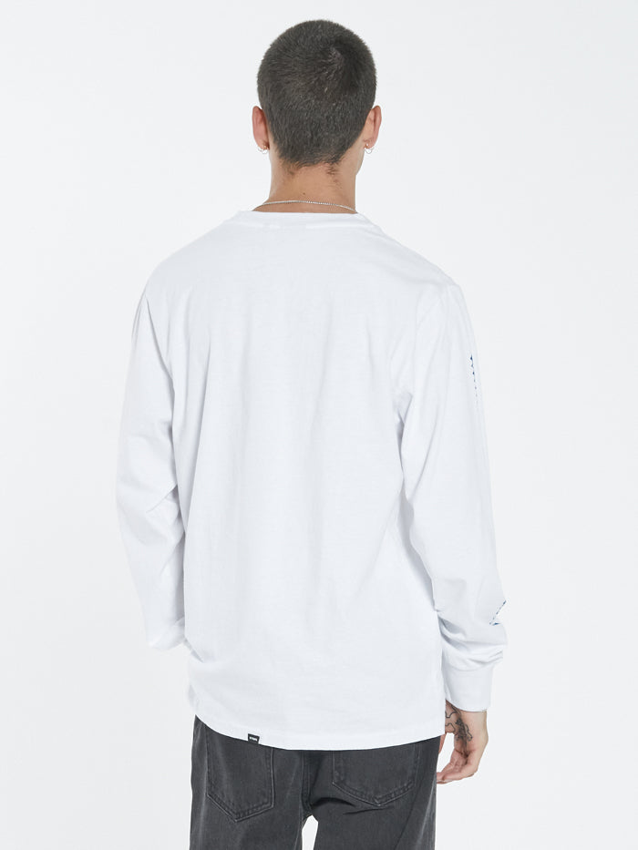 Speed Metal Merch Fit Long Sleeve Tee - White