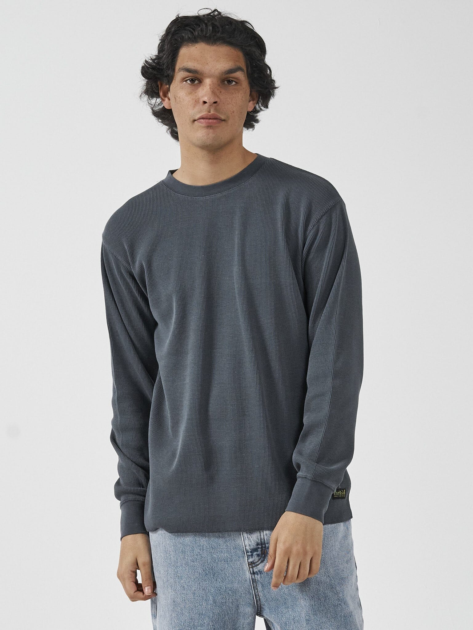 Thrills Union Waffle Long Sleeve - Petrol