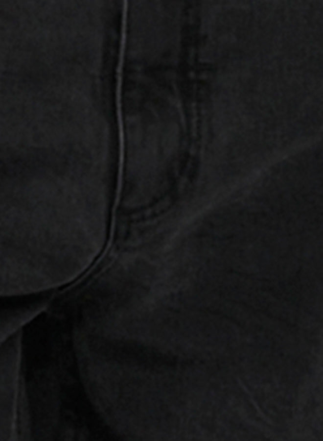 Destroyed Bones Denim Short - Aged Black