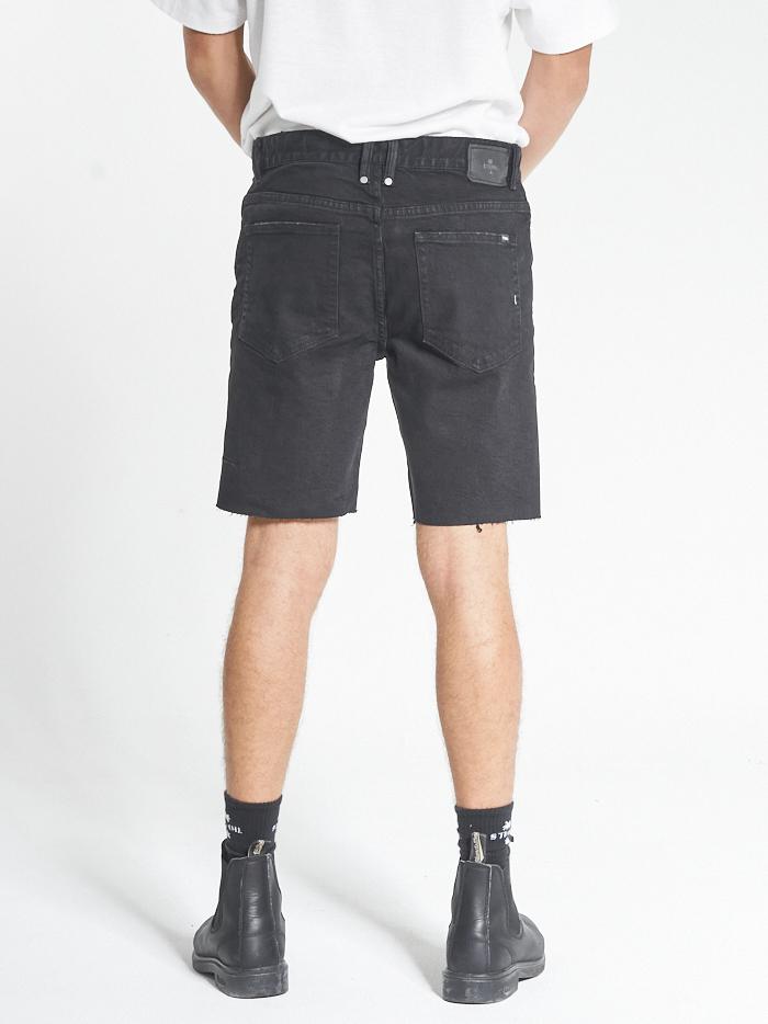 Destroyed Bones Denim Short - Black Rinse
