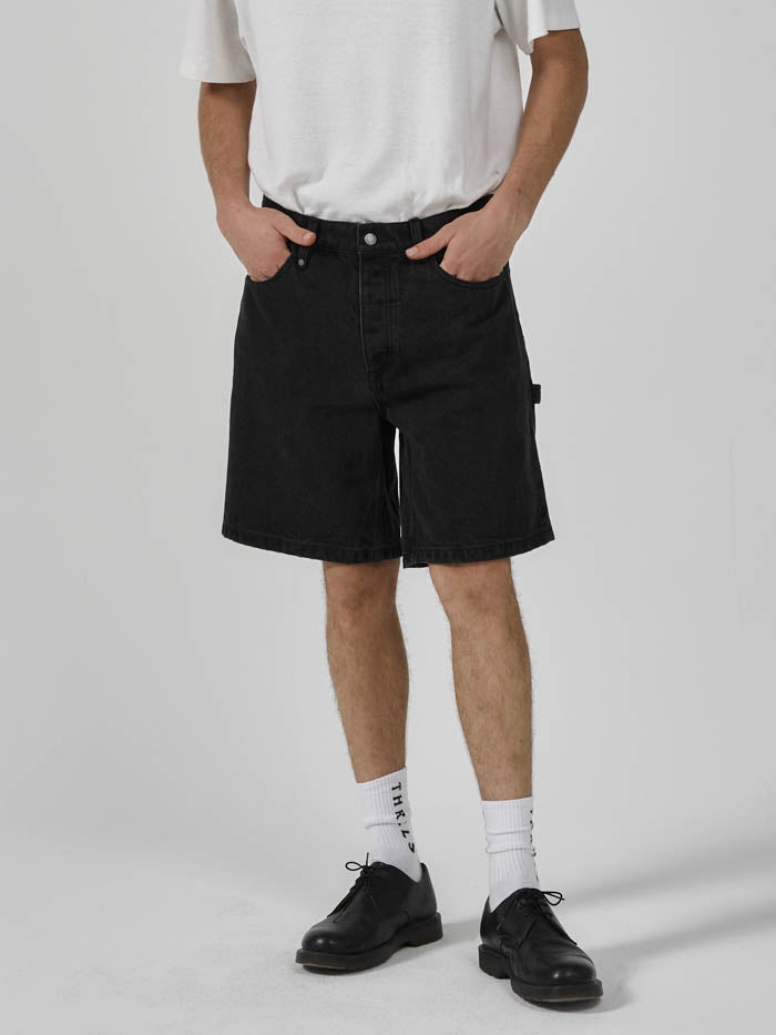 Slacker Denim Short - Aged Black