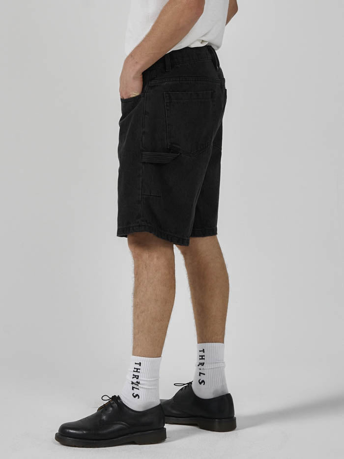 Slacker Denim Short - Aged Black