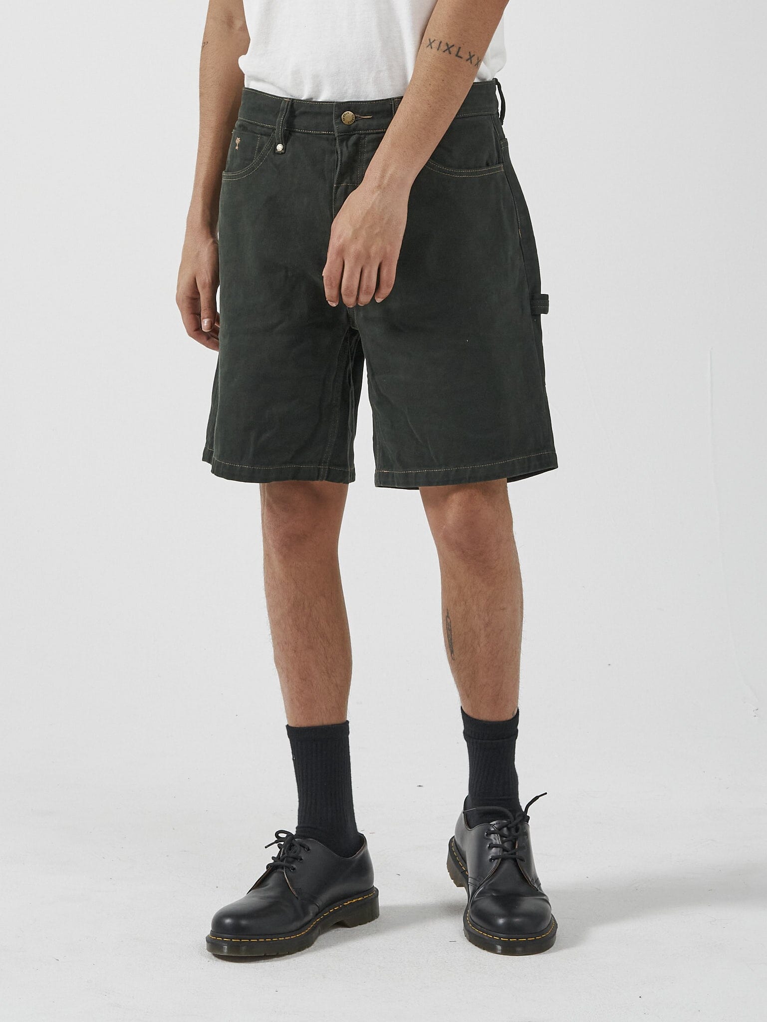 Green jean store shorts